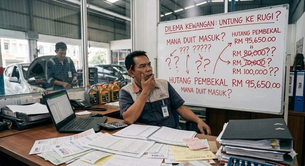 Pemilik bengkel keliru dengan ringkasan kewangan dan untung rugi